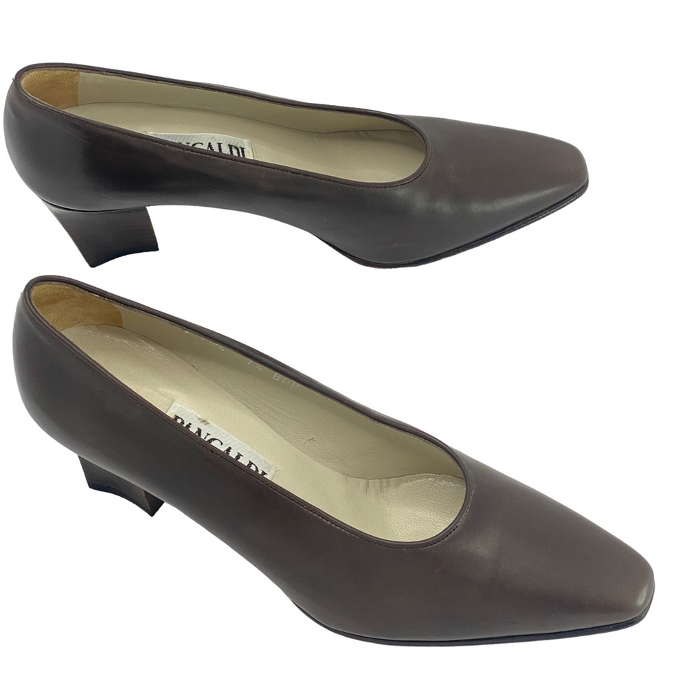 Pancaldi Italian Leather Brown Heels